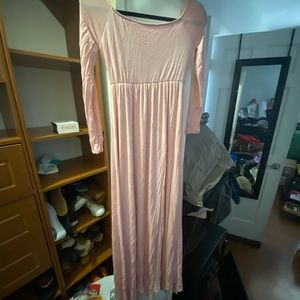 BLUSH MATERNITY DRESS